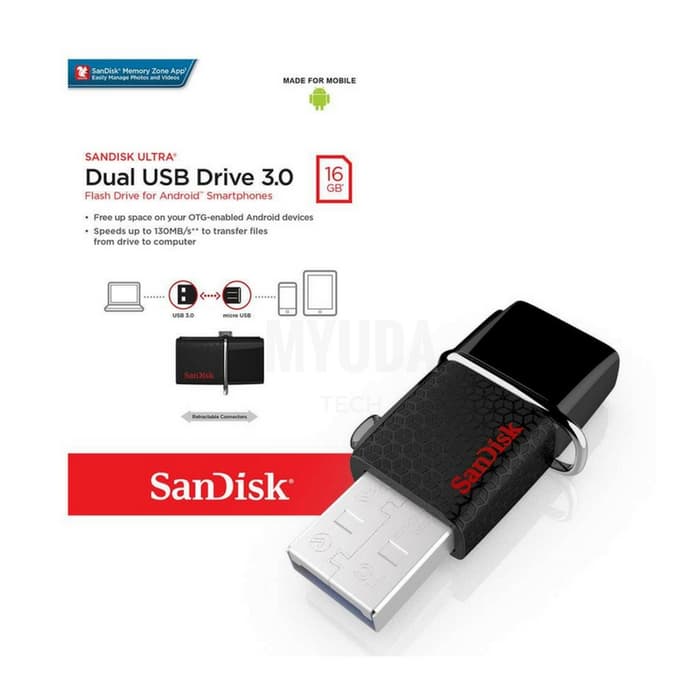 FLASHDISK SANDISK 16GB + OTG USB 3.0