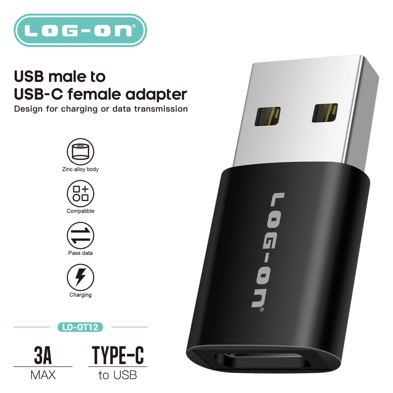 ADAPTER LOG ON USB A TO USB C LO-OT12