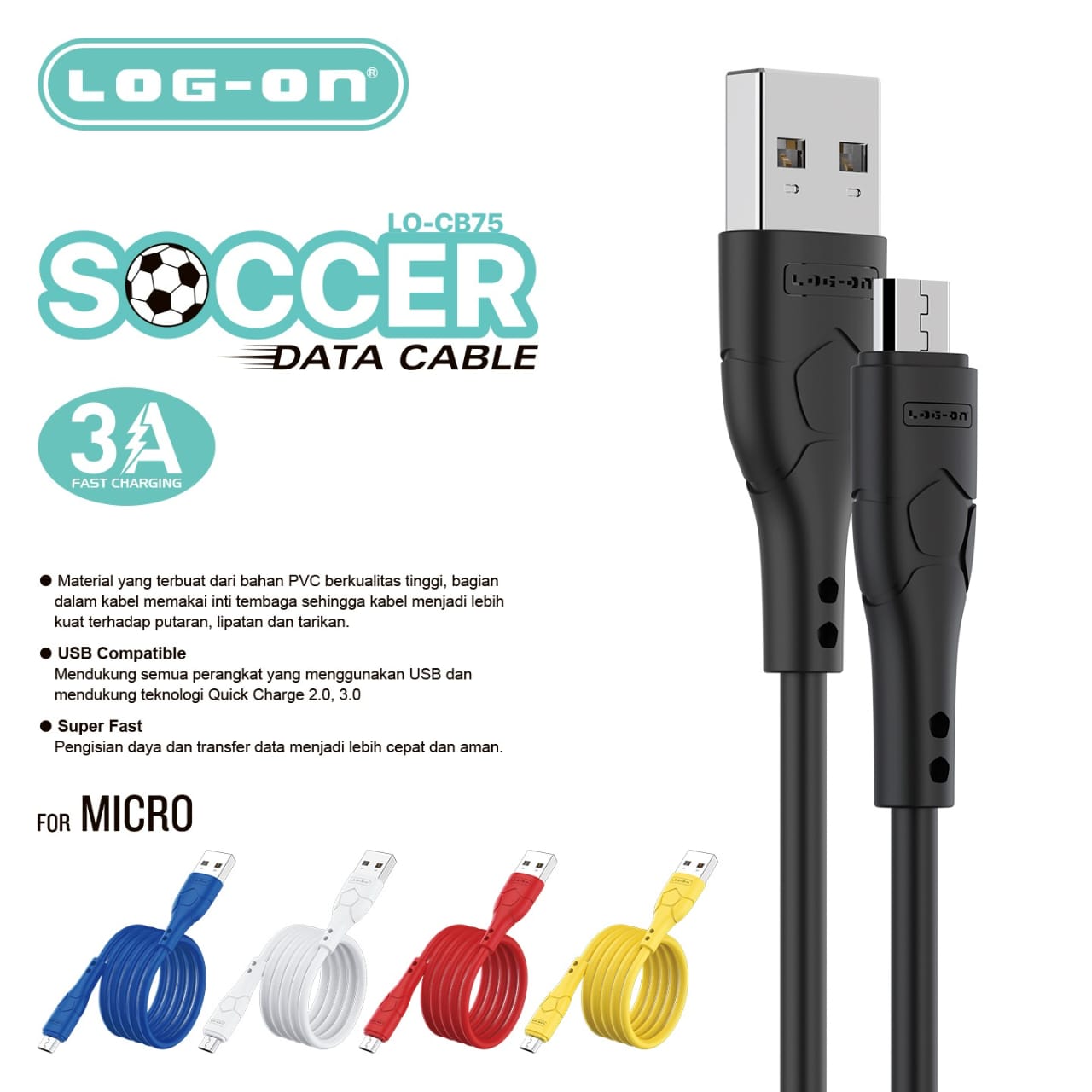 KABEL DATA LOG ON SOCCER LO-CB75 MICRO
