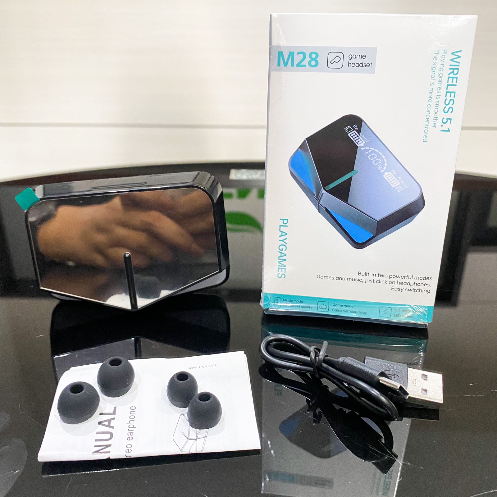 PHF BLUETOOTH TWS + POWERBANK M28 