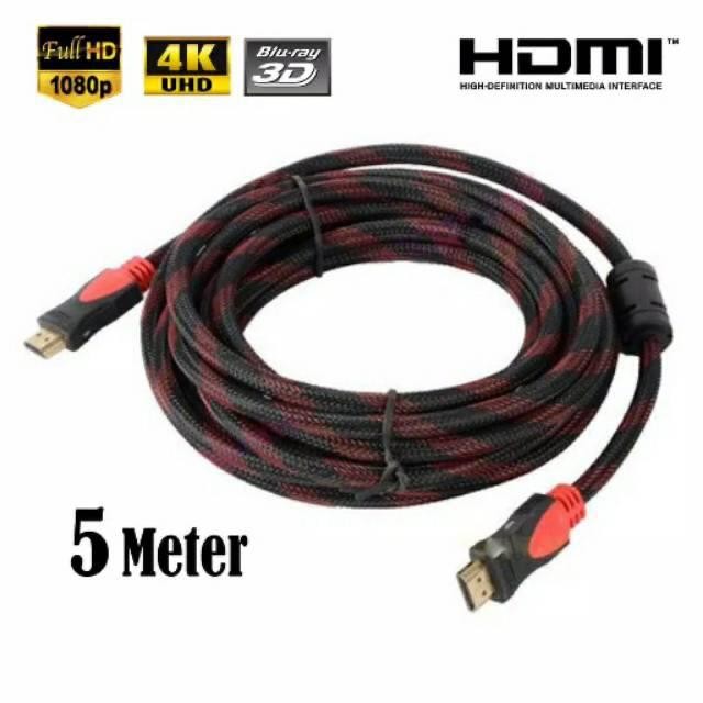 KABEL HDMI 5M SERAT JARING