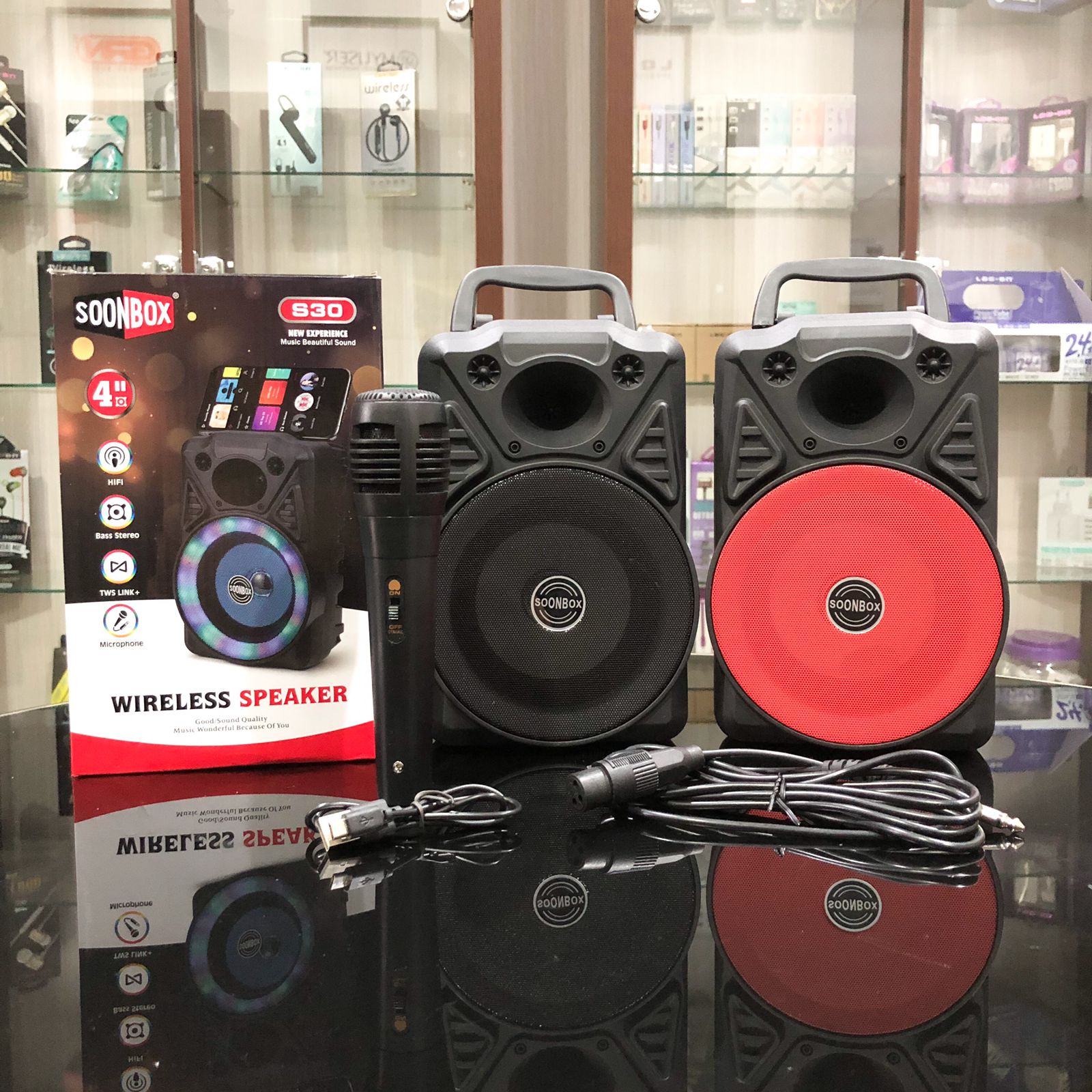 SPEAKER BLUETOOTH + MIC SOONBOX S30 4 INCH  {SOLD}