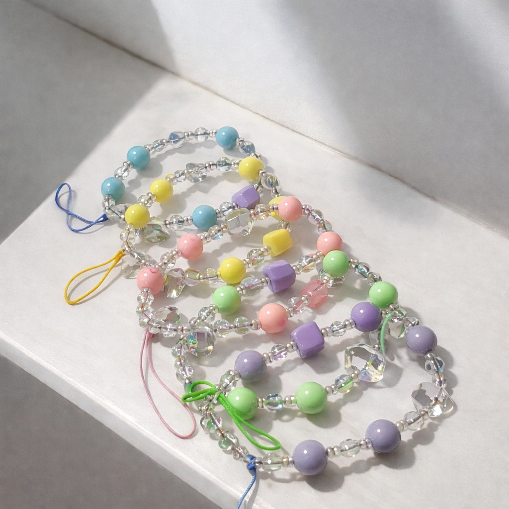 TALI HANDPHONE LANYARD MANIK MOTIF BUNGA