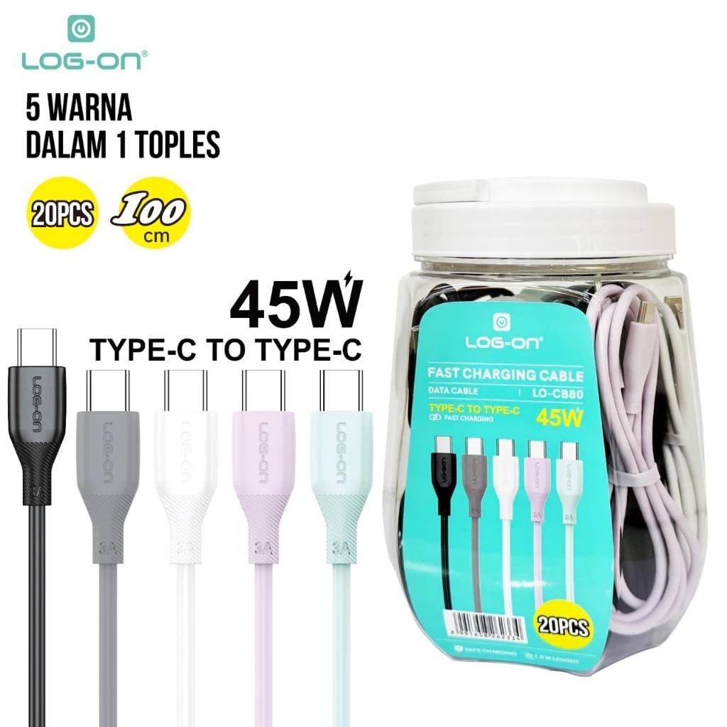 KABEL USB LOG ON LO-CB80 TOPLES C TO C 45W