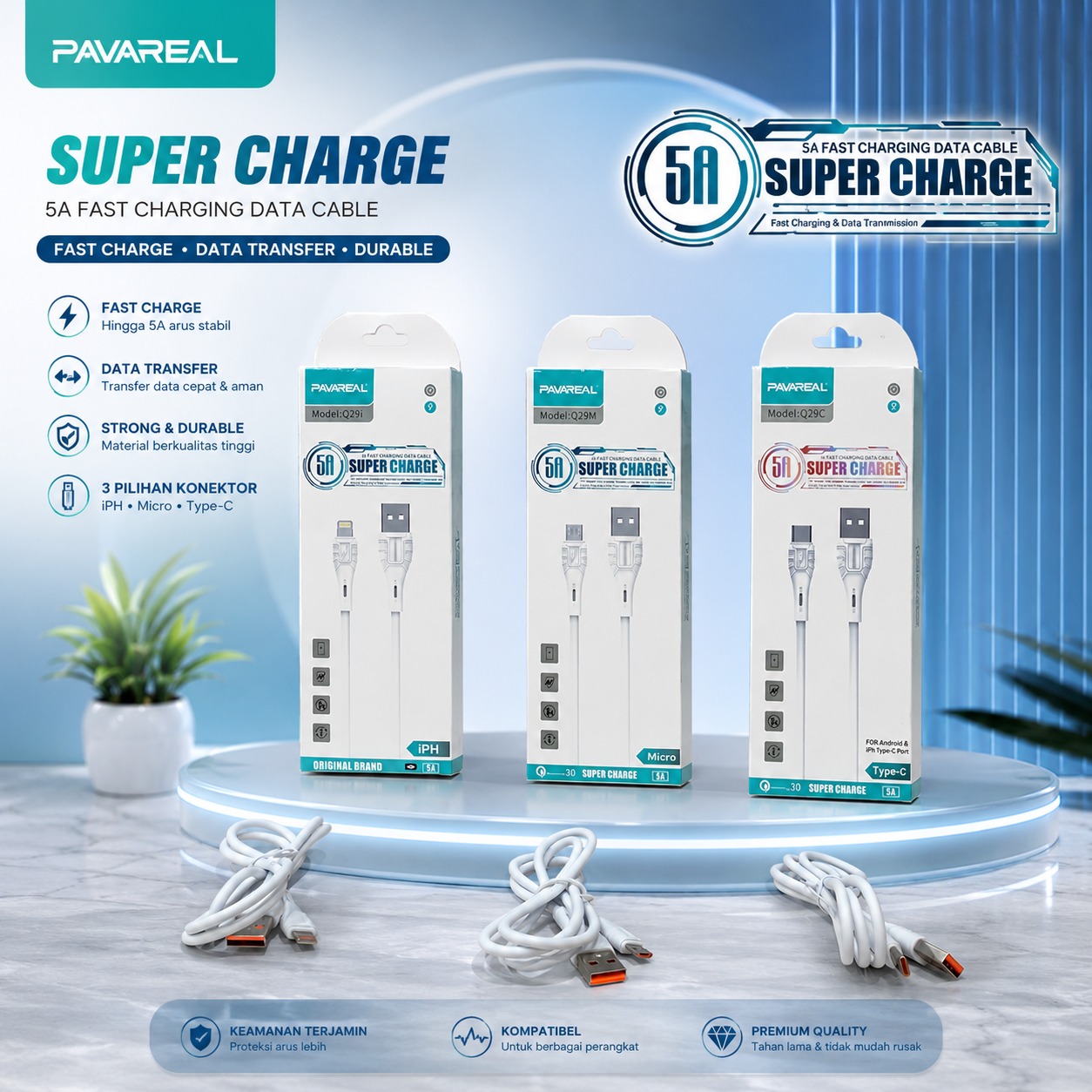 KABEL PAVAREAL Q29 IPHONE