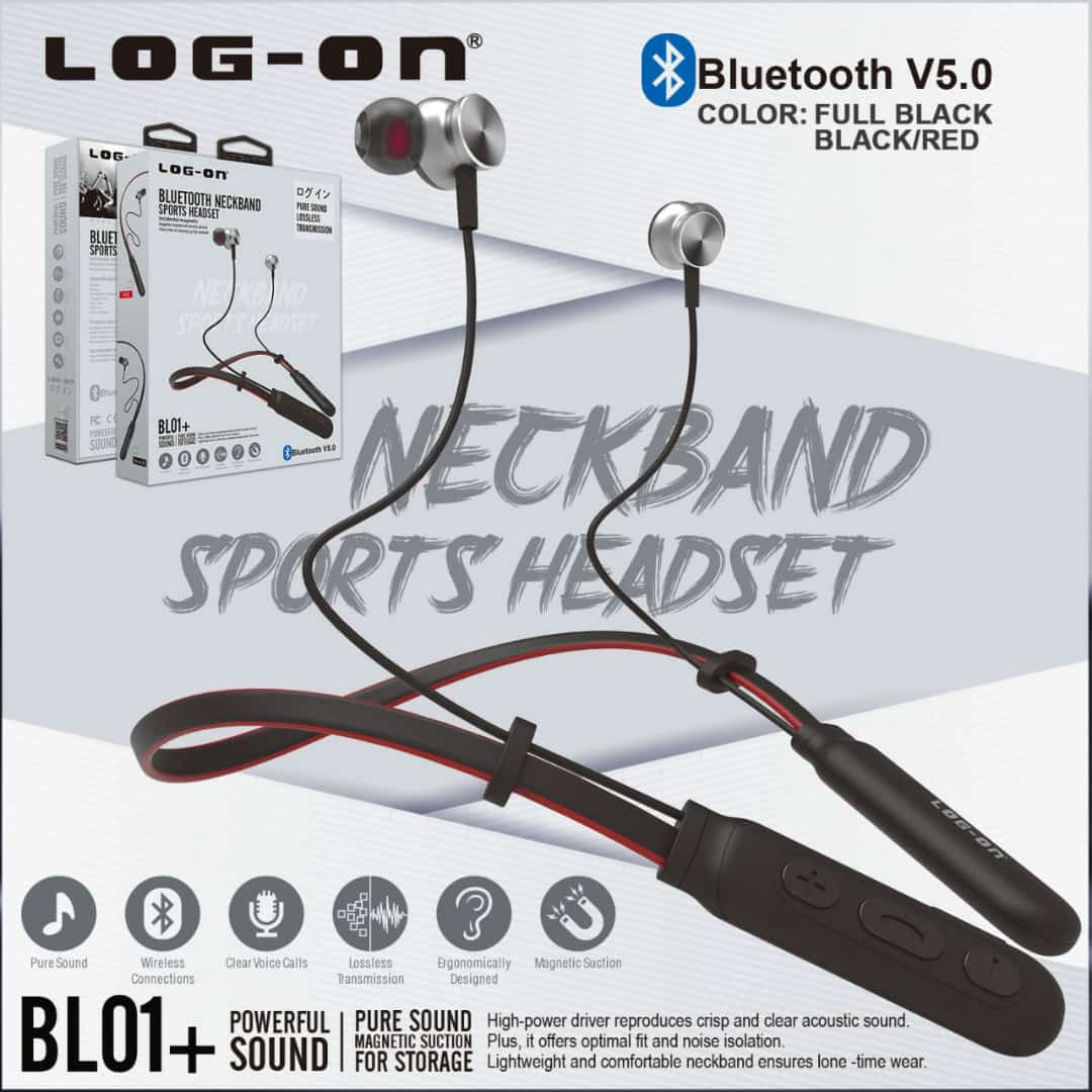 PHF BLUETOOTH NECKBAND LOG ON LO-BL01+ (SOLD)