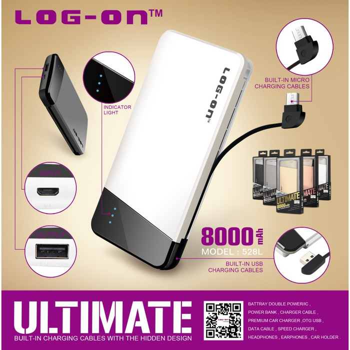 POWERBANK LOG ON ULTIMATE 8000 MAH (SOLD)