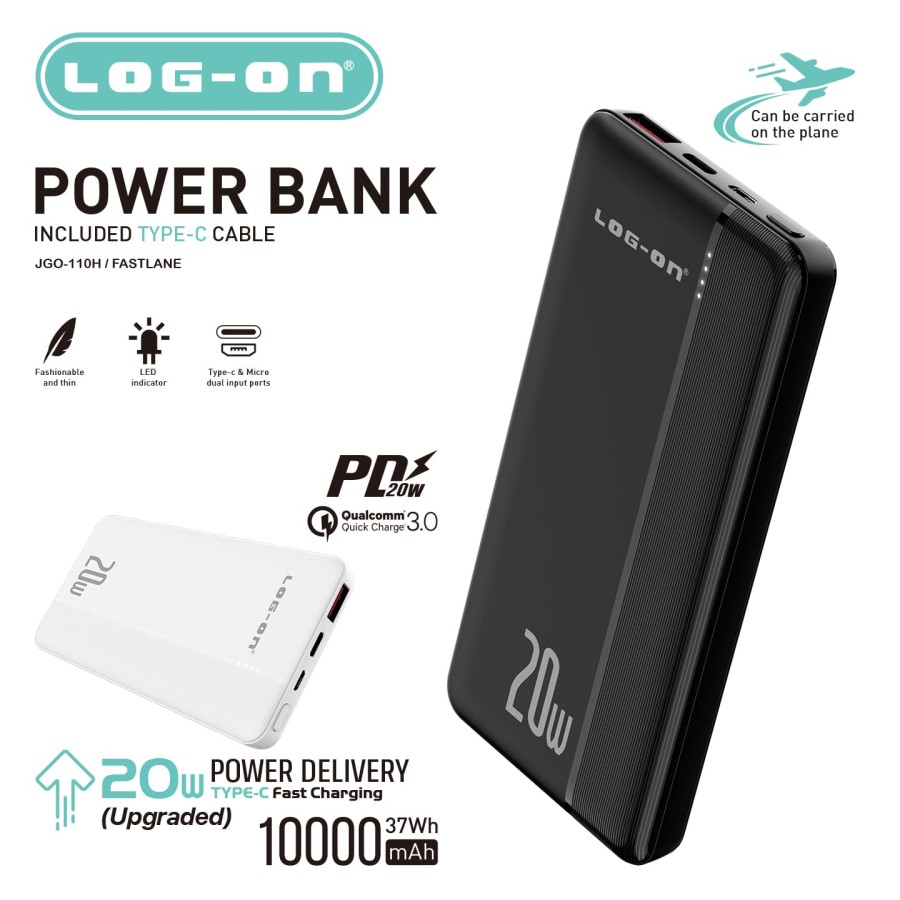 POWERBANK LOG ON FASTLANE 10000 MAH (SOLD)