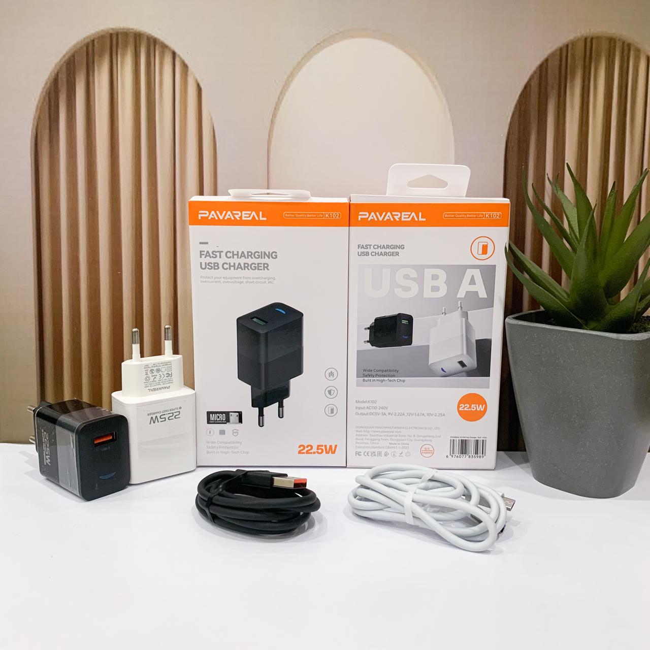 CHARGER PAVAREAL K102 22.5W MICRO 