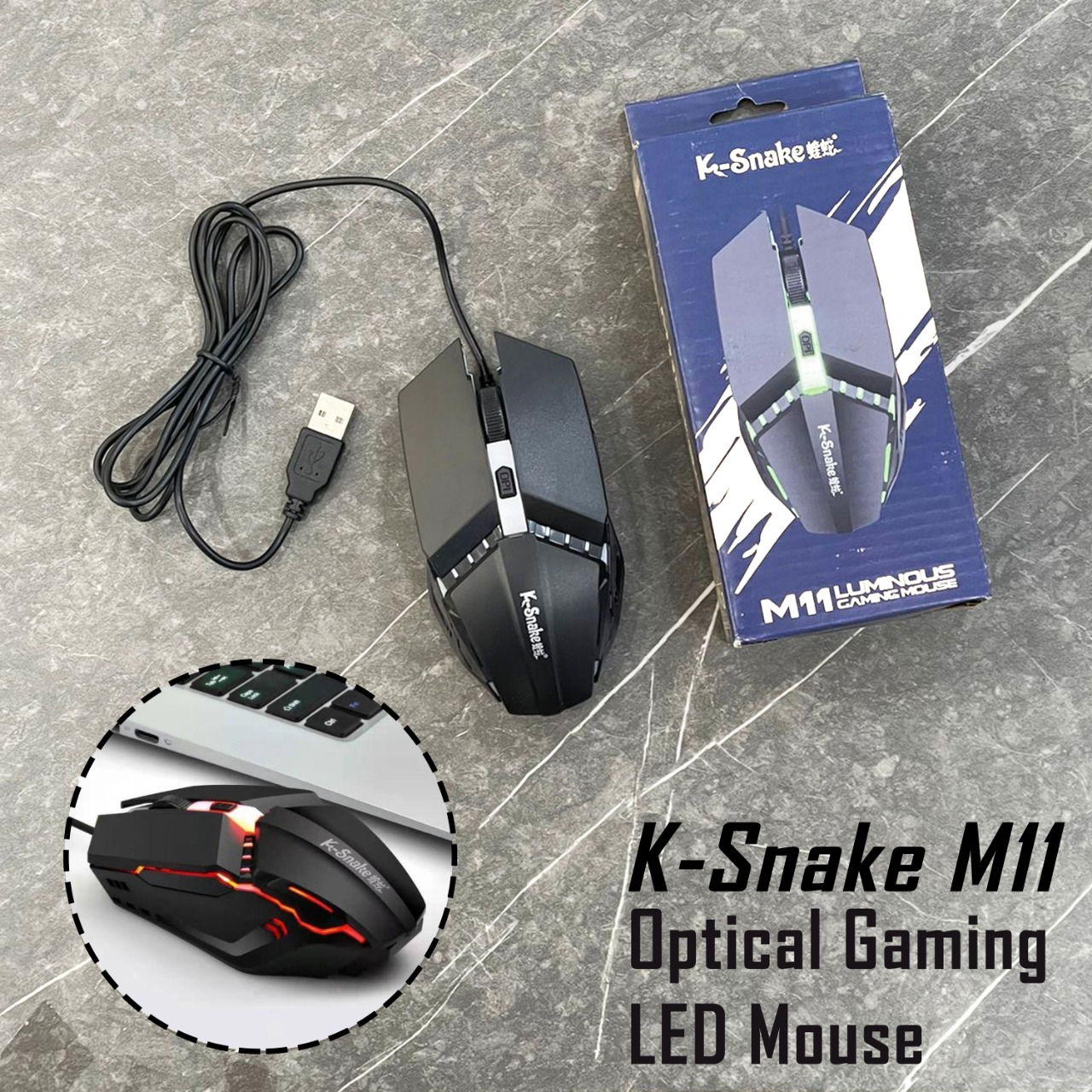MOUSE KABEL K-SNAKE M11 LED (SOLD)