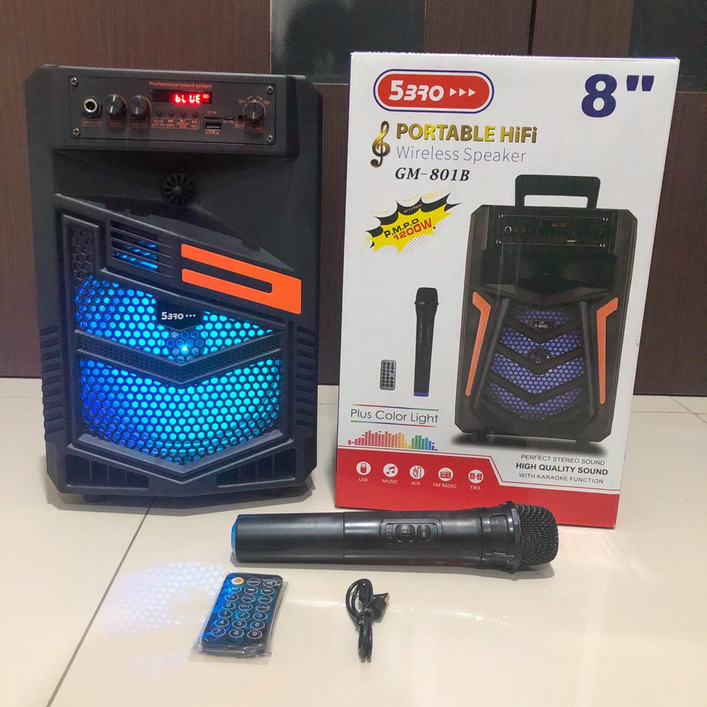 SPEAKER BLUETOOTH + MIC 8 INCH GM801 5BRO (SOLD)