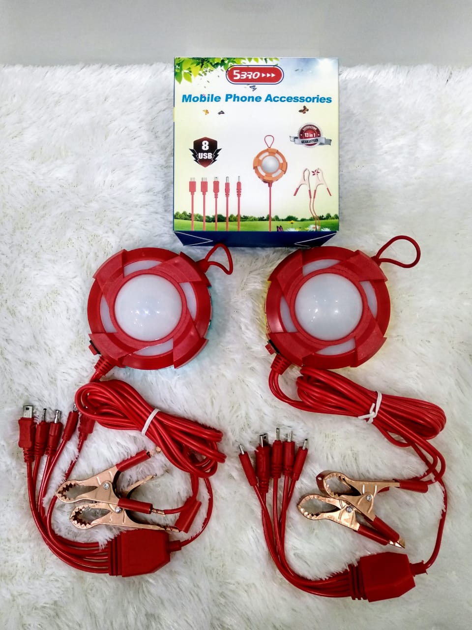 CHARGER AKI 5BRO 8 USB + LAMPU LED (SOLD)