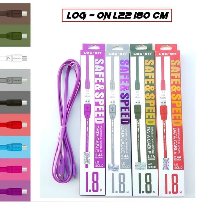 KABEL DATA LOG ON TYPE C 2.4 A L22 180 CM {SOLD}