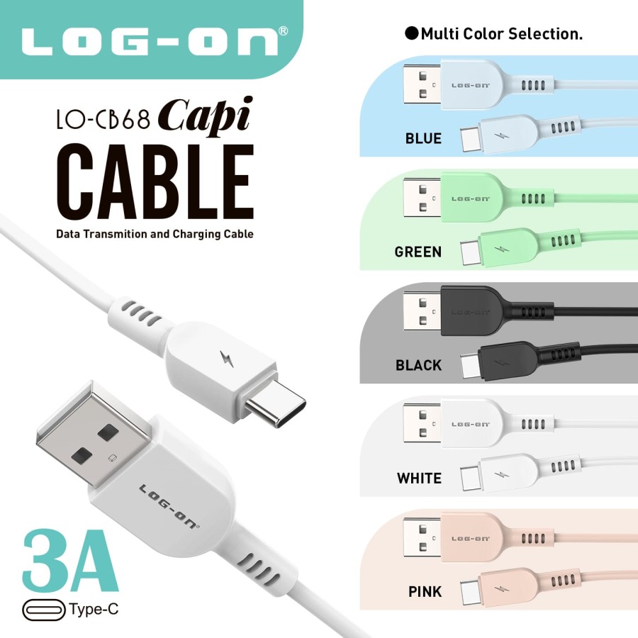 KABEL DATA LOG ON TYPE C CAPI 1M LO-CB68 