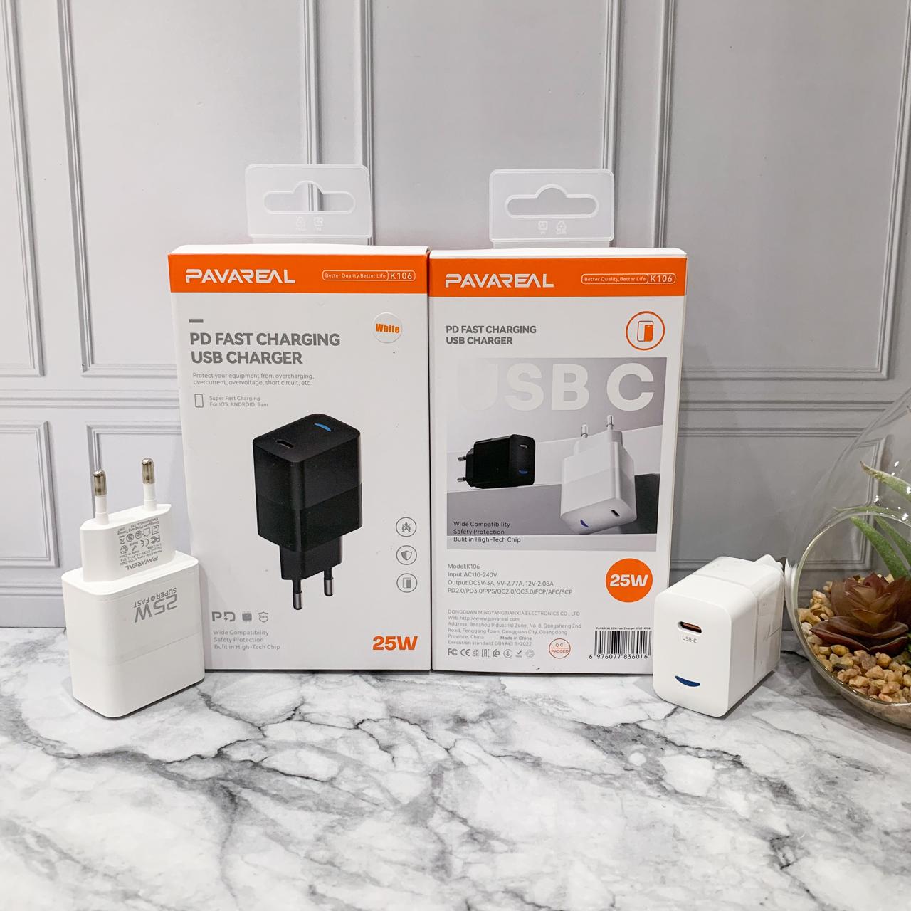 BATOK CHARGER PAVAREAL K106 25W